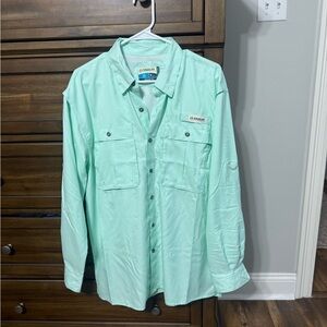 Magellan Outdoors Mint Green Casual Button Down Shirt
